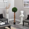 4.5' Indoor/Outdoor English Ivy Single Ball Artificial Topiary Tree with Natural Trunk - Nearly Natural: UV-Resistant Faux Floor Plant - 3 of 4