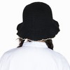 Anna-Kaci Women's Woven Floppy Bucket Hat with Scalloped Brim Edge Detail - 3 of 4