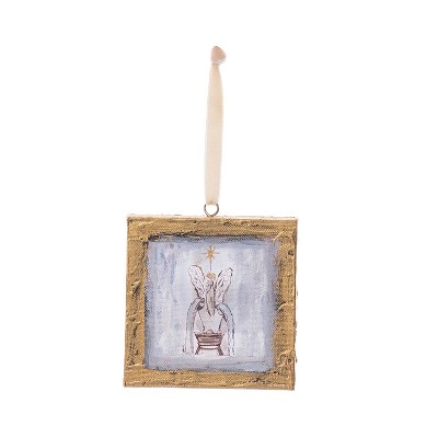 Transpac Hand Painted Holy Family Canvas Ornament Multicolor Polyester Indoor Christmas Tree Decoration Gift