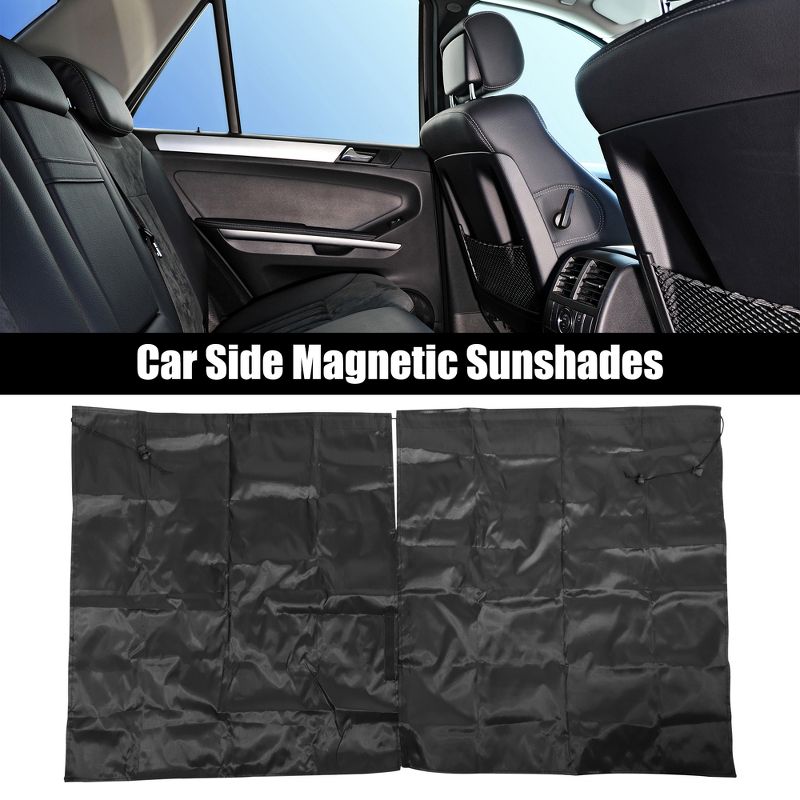 Unique Bargains Car Window Shades for Side Windows Automotive Rear Window Shade Keep Privacy Black 31.5"x27.56", 2 of 7
