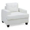 Transitional Upholstered Armchair with Saddle Arms, Comfortable Seating and Easy Assembly for Living Room - 2 of 4