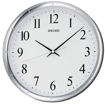 Seiko 12" Ultra-Modern -Tone Wall Clock - Silver