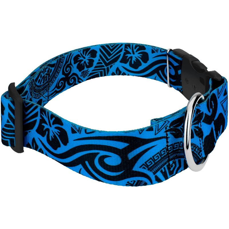 Country Brook Petz 1 1/2 Inch Deluxe Blue Polynesian Dog Collar, 3 of 5