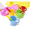 JuzToys 27pcs Pretend Play Kitchen Accessories Dishes Toys – Play Dishes Set with Dish Rack, Pretend Kitchen Playset for Kids – Pink/Yellow - 2 of 4