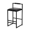 TOAOTBNBOB Modern Counter Height Barstools with Soft Cushion, Armless Upholstered Bar Chair Set of 2, Comfortable Bar Stools with Metal Legs - 2 of 4