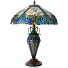 Chloe Lighting Liaison Tiffany-Style 3 Light Victorian Double Lit Table Lamp 18" Shade - 2 of 3