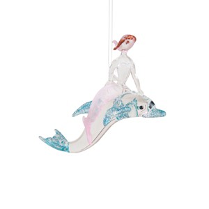 Gallerie II Mermaid & Dolphin Christmas Xmas Ornament - 1 of 2