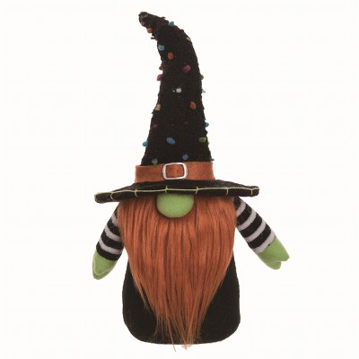 Transpac Polyester Multicolored Halloween Large Plush Gnome Decor