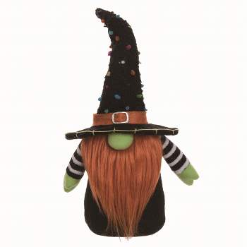 Transpac Polyester Multicolored Halloween Small Plush Gnome Decor