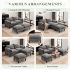 TiramisuBest Convertible U-Shaped Sofa with Storage Footstools, Modern 2-Seater Beige Couch for Living Room, Bedroom, Office or Small Spaces - 4 of 4