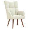 vidaXL Relaxing Chair Cream White Velvet - 2 of 4