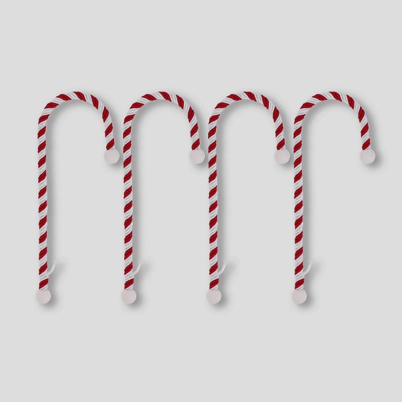 Haute Decor 4ct Candy Cane Christmas Stocking Holders, 1 of 6