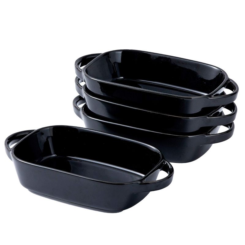 Bruntmor 9'' x 5'' Ceramic Baking Dish - Black - Set of 4, 5 of 7