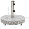 vidaXL Parasol Base Granite 66.1 lb Round Gray, with Casters - 4 of 4