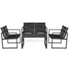 Tangkula 4 PCS Patio Furniture Sofa Set Loveseat Coffee Table for Backyard Balcony & Poolside - 4 of 4