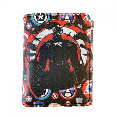 Adult Captain America Shadow Trifold Wallet in Collectors Tin