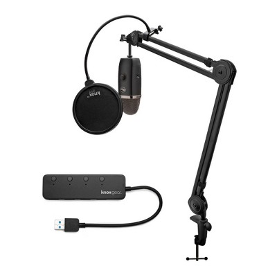 Blue Microphones Yeti X Mic Bundle with Knox Boom Arm, Pop Filter and USB Hub