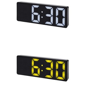 REGALWOVEN 2 Pcs Small Digital Corded Dimmable Electric Alarm Clock 6.3 x 2.4 x 1 Inches - 1 of 4