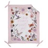 NoJo Keep Blooming Pink, White, Purple and Gold, Flowers, Fox, Bunny and Birds "Keep Blooming Sweet Girl" 4 Piece Nursery Crib Bedding Set - 2 of 4