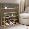 YIYIBYUS Freestanding Bamboo 5 Tier Shoe Rack For Entryway Hallway - 2 of 4