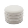 Airsurfer Medium Cream Ottoman Round Storage Ottoman Decorative Furniture for Living Room Organization - 2 of 4