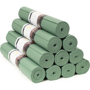 10-Pack Yoga Mats, 72x24 Inch Professional 5mm Thick Mats, Non-Slip Durable Bulk Set for Group Workouts - 1 of 4