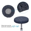 Unique Bargains Round Washable Elastic Bar Stool Cover for Dia 12"-14" Chairs 2 Pcs - 3 of 4