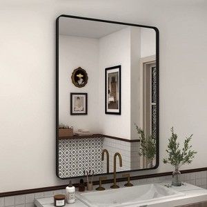 Wall-Mounted Mirror Rectangle Bathroom Vanity Mirrors Framed Mirrors Aluminum Framed Bathroom Mirror - 1 of 4