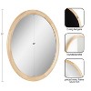 Kate & Laurel All Things Decor 32"X32" Dessa Round Wall Mirror Natural - 2 of 4