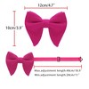 INSPIRE CHIC Men's Velvet Pre-Tied Solid Color Pocket Square Adjustable Bow Tie 1 Pair - 3 of 4