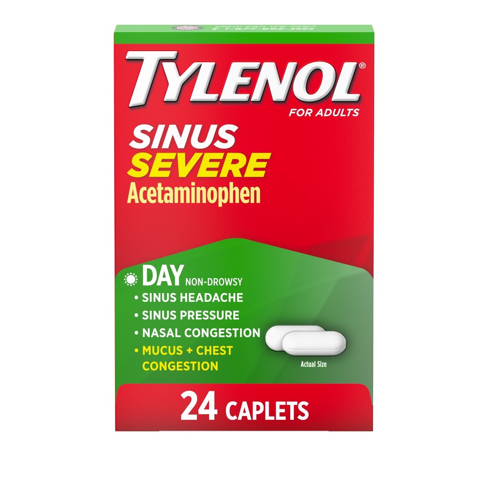 UPC 300450262257 product image for Tylenol Sinus Severe Non-Drowsy Pain & Congestion Relief Caplets - Acetaminophen | upcitemdb.com