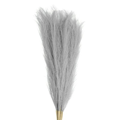 Unique Bargains Party Wall Vase Wedding Decor Tall Fluffy Faux Pampas Grass Light Gray 18 Pcs