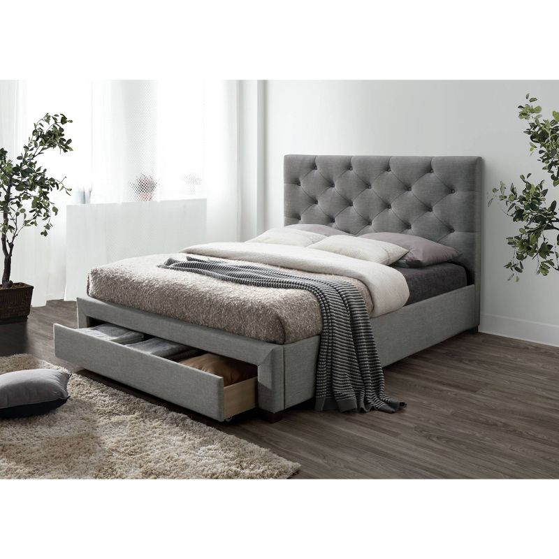 Glasswi Upholstered Platform Bed with Drawer - HOMES: Inside + Out, 3 of 11