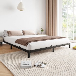 6 Inch Heavy Duty Full Metal Bed Frame with Sturdy Slat Support - Modern Platform Bed, No Box Spring Needed, Easy Assembly, Minimalist Design - 1 of 4