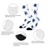 Loose Indigo Florals Women Printed Crew Socks Funny Funky Socks Soft Polyester Novelty Gifts for Artists Men - 4 of 4