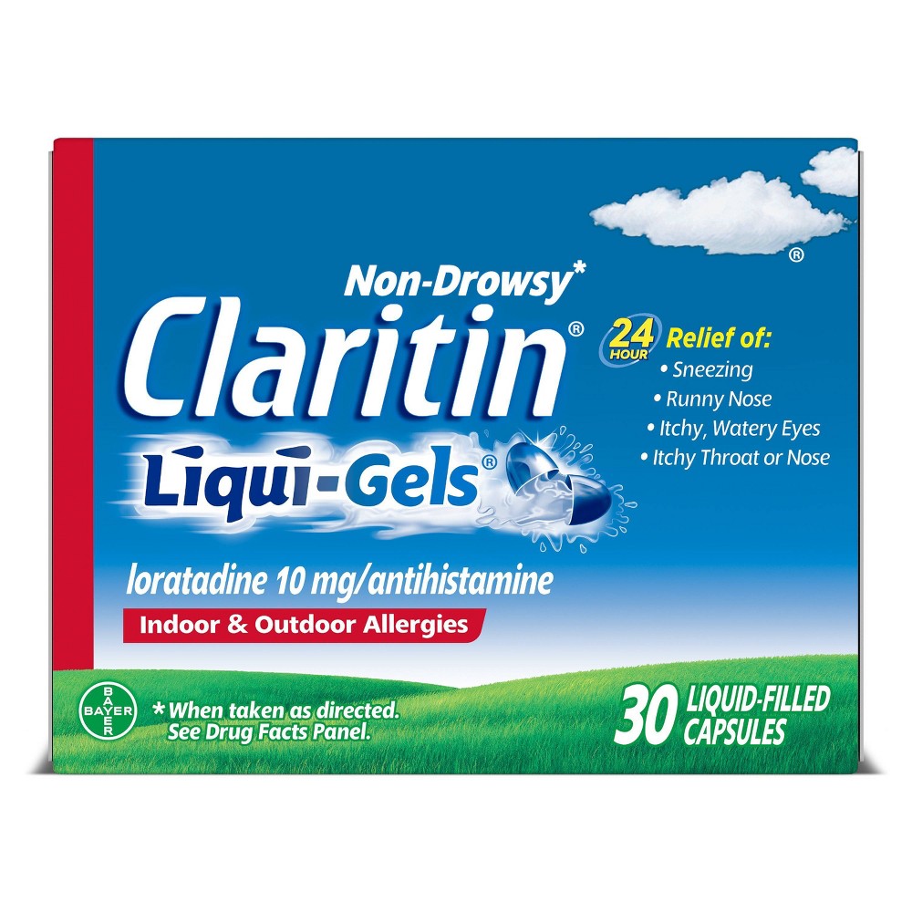 UPC 041100807984 product image for Claritin Allergy Relief 24 Hour Non-Drowsy Loratadine Liquid Gel - 30ct: Contain | upcitemdb.com