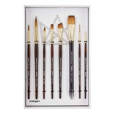 Kingart 8ct Finesse Brush Set - Short handle