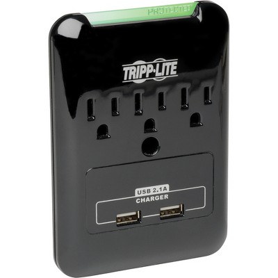 Tripp Lite Surge 3 Outlet 120V USB Charger Tablet Smartphone Ipad Iphone - 3 x NEMA 5-15R, 2 x USB - 1800 VA - 540 J - 120 V AC Input - 5 V DC Output