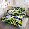 Race Car Comforter Set Twin Size – 3Pcs Racing Car Bedding for Boys, Teens & Men, Extreme Sports Quilt Set with 2 Pillowcases, Cool Speed Design - 2 of 4