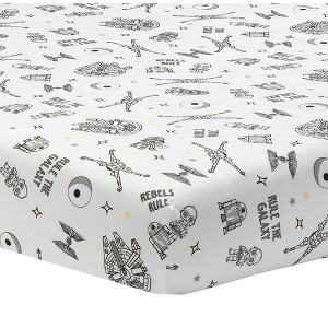 Lambs & Ivy Star Wars Signature Rebels Rule Cotton Fitted Crib/Toddler Sheet - 1 of 4
