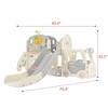 VisioGear Freestanding Castle Climbing Crawling Playhouse, Kids Slide Playset Structure 9 in 1 - image 3 of 4