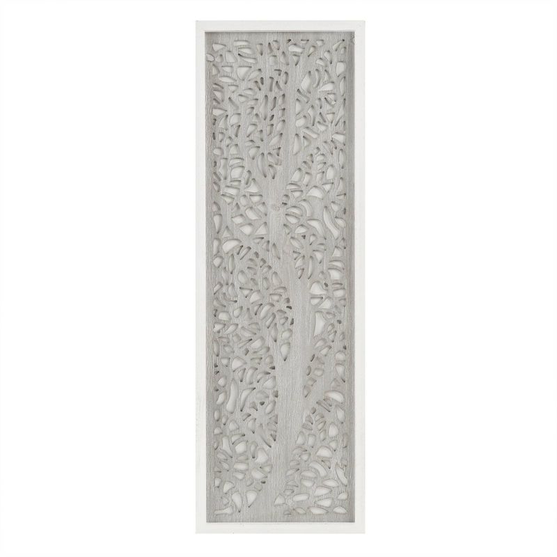 Laurel Branches Carved Wood Wall Decor Panel Gray - Madison Park, 3 of 10
