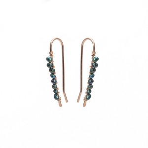 Black Pearl Ear Climbers - 1 of 4