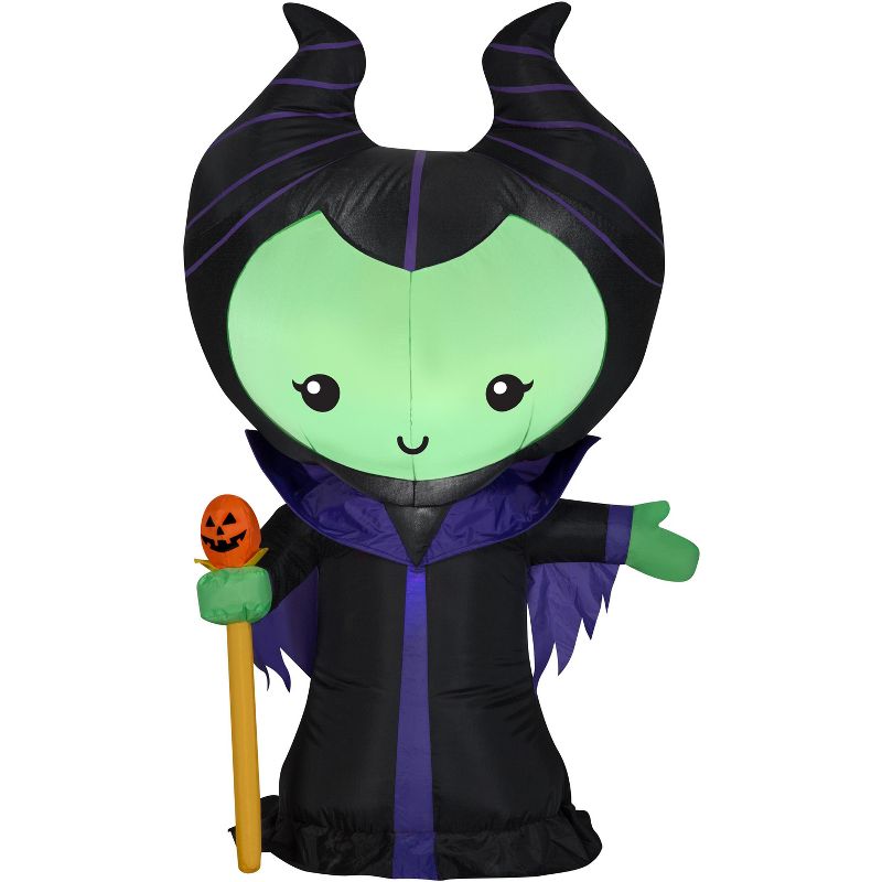 Gemmy Airblown Inflatable Maleficent, 3.5 ft Tall, Black, 1 of 5