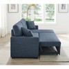 TiramisuBest 86" Gray Upholstered Pull-Out Sofa Bed - 4 of 4