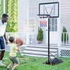 Yaheetech Adjustable Basketball Hoop with Wheels, Black - 2 of 4