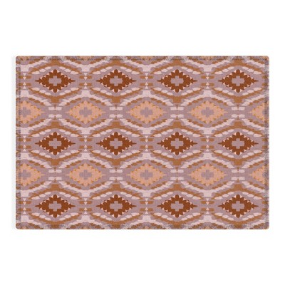 Schatzi Brown Leila Ikat Harvest 2’ x 3' Rug - Deny Designs