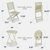 Best Choice Products 3-Piece Acacia Wood Bistro Set, Folding Patio Furniture w/ 2 Chairs, Table - 2 of 4