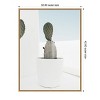 Amanti Art Minimal Cactus Santorini by Bella Eve Canvas Wall Art Print Framed - 3 of 4