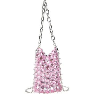 FATMOON Women's Acrylic Transparent Crystal Evening Handbag - Small Square Crossbody Bag with Beaded Detail